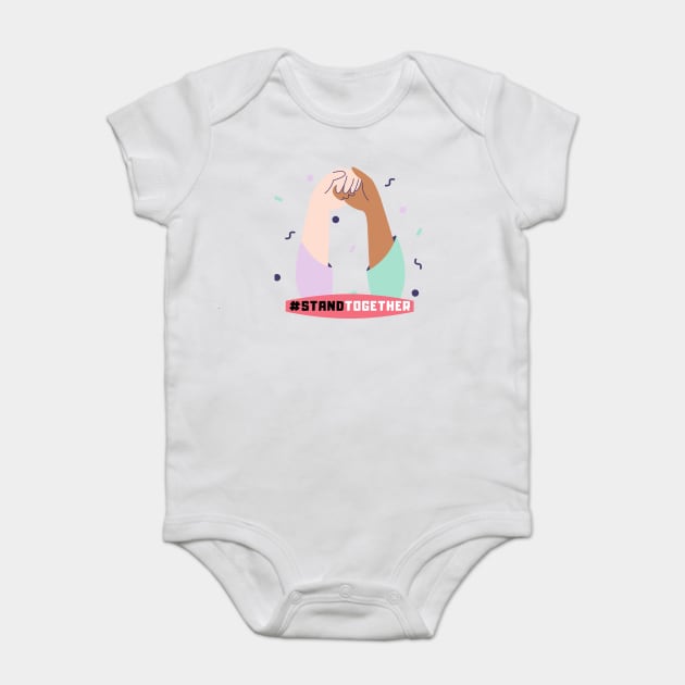 Stand Together Baby Bodysuit by Tshirtiz